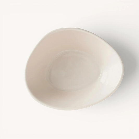 Cosmos kom – handgevormd stoneware, organisch beige, ø17 cm