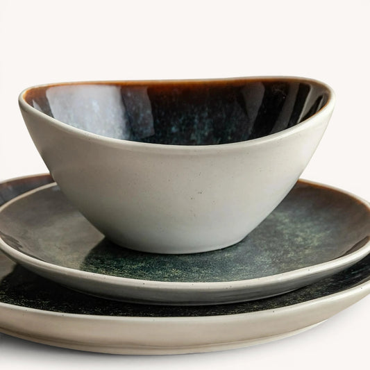 Elite ovale kom – porselein, reactief glazuur, 16,5×14 cm